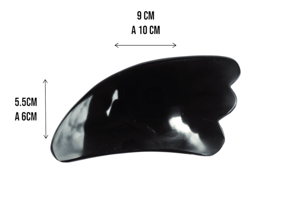 Gua Sha de piedra obsidiana negra - Image 2