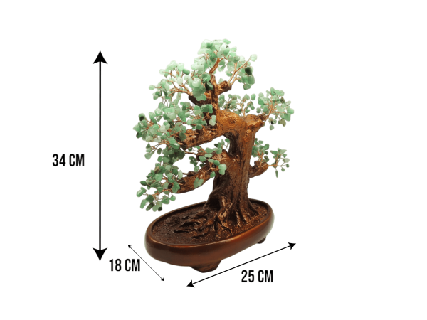 Árbol de cuarzo verde | 25cm x 18cm x 34cm - Image 3